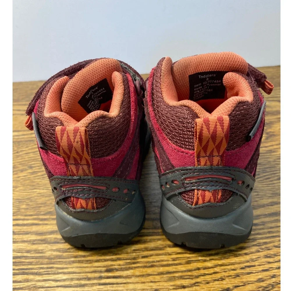 LL Bean Toddler 8 Trail Model Waterproof Hiking Boots Burgundy Red 507454